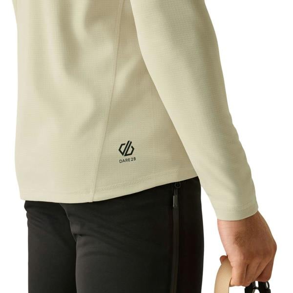 Dare 2B Mens Ventura Grid Crew Neck Fleece Top - Almond Milk - 