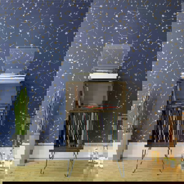 Dorel Home Concord Turntable Stand Brown Oak Look