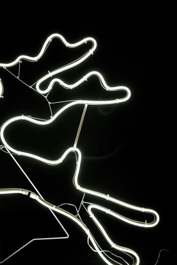 Jumping Reindeer Neon Effect Rope Light Silhouette with 90 Cool White LEDs for Indoor and Outdoor Display image 7