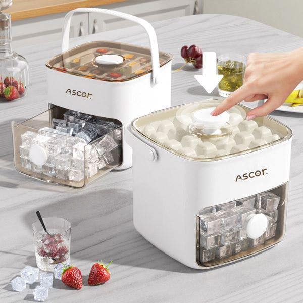 Leaper Large capacity ice cube tray with one touch release