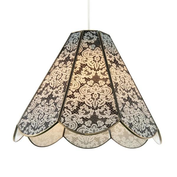 Classic Traditional White Floral Glass Pendant Ceiling Lighting Shade Image 1