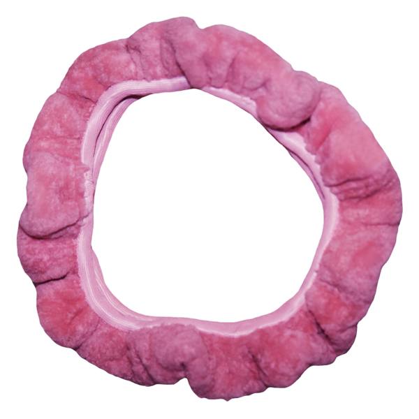 Eastern Counties Leather Sheepskin Steering Wheel Cover - Pink - 