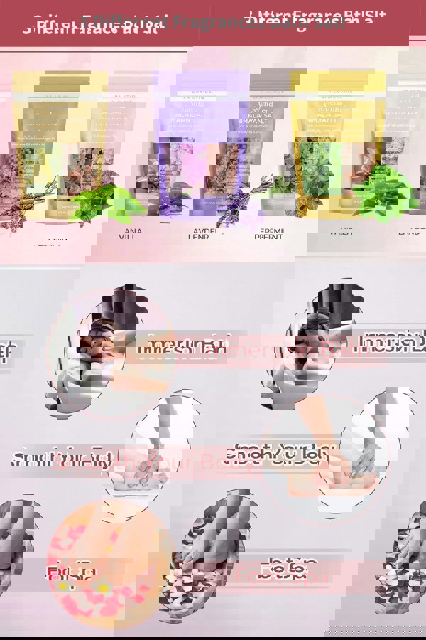 Living and Home 3x454g Bath Salts Gift Sets with Extra Lavender Essential Oil