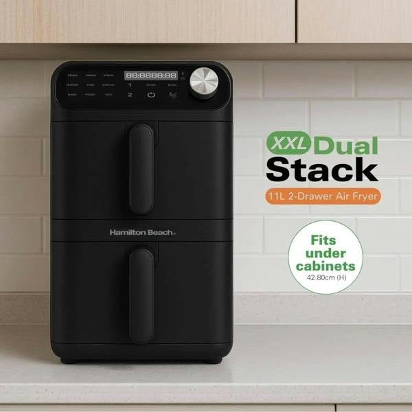 Hamilton Beach XXL Dual Stack 2 Drawer Air Fryer - Hamilton Beach UK