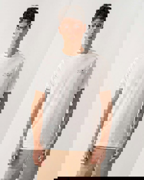 GANT Mens Short Sleeve Printed Graphic T-Shirt - 113 Eggshell