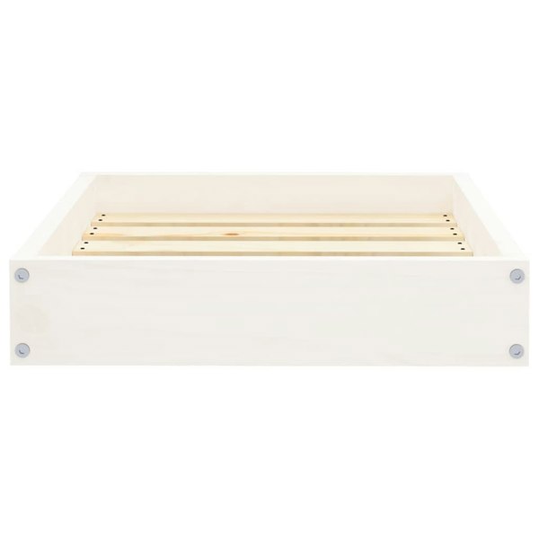 Berkfield Dog Bed White 51.5x44x9 cm Solid Wood Pine