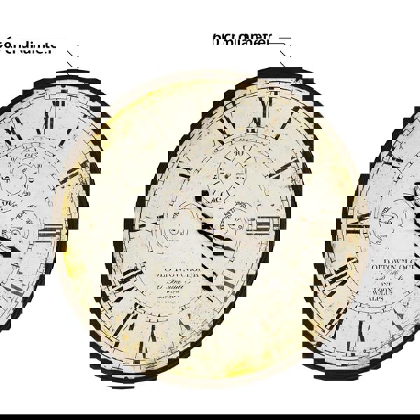 WALPLUS WC2130 - Vintage Rusty looked Metal Wall Clock - 60 cm / 23.6 in