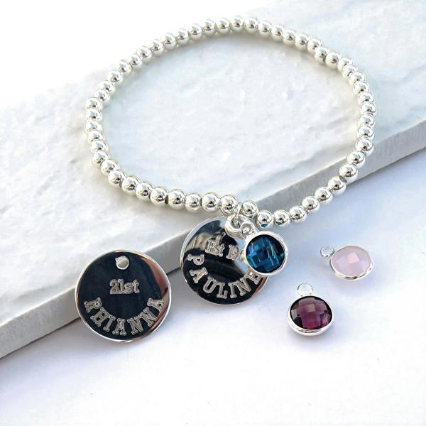 Personalised Birthstone Beaded Bracelet