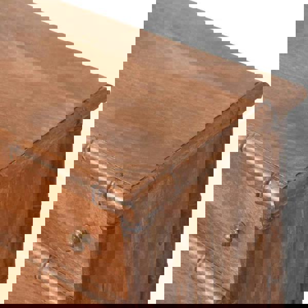 Artisan Furniture Solid Wood Bamboo Carved 3-Drawer Chest