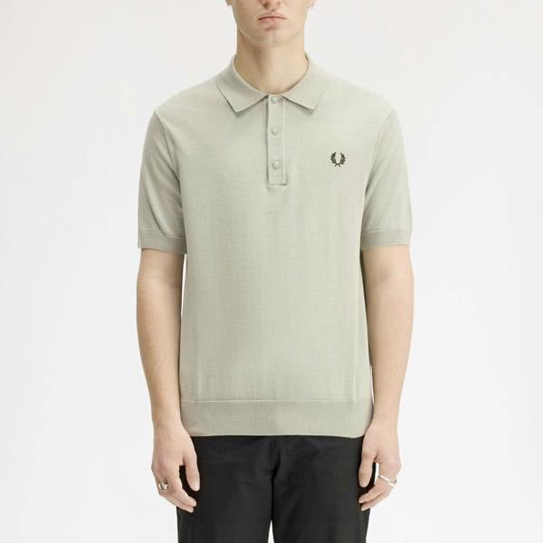 Fred Perry Cotton Knitted Polo Shirt