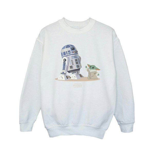 Star Wars Girls The Mandalorian R2D2 And Grogu Sweatshirt - White