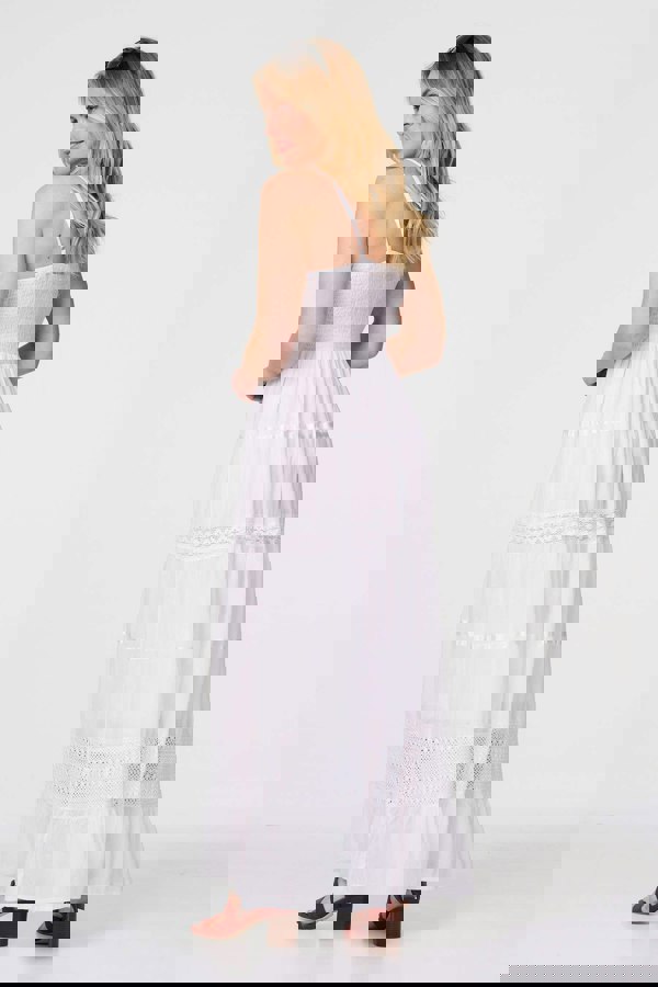 White | Broderie Anglaise Cami Maxi Dress