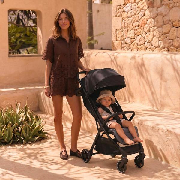 My Babiie MBX6 Compact Stroller - Black / Grey
