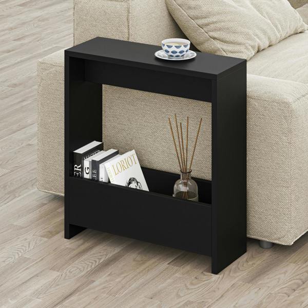 Decortie Simpi Slim End Table with Magazine Rack (H) 60cm