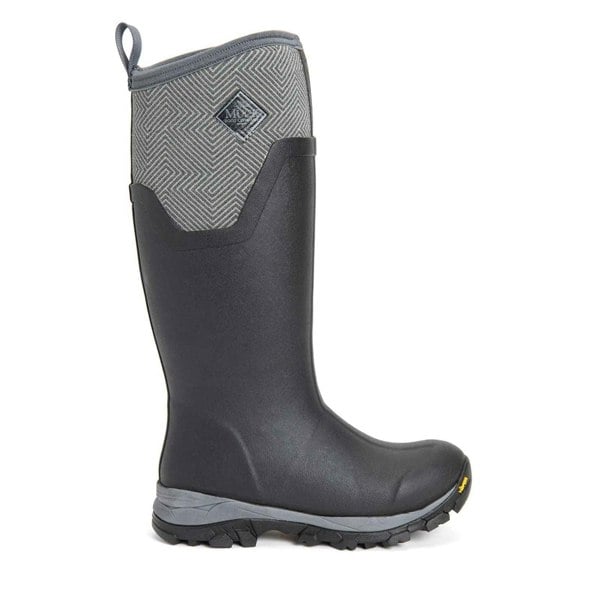Muck Boots Arctic Ice Tall Women's Wellington Boots in Black/Grey Geometric