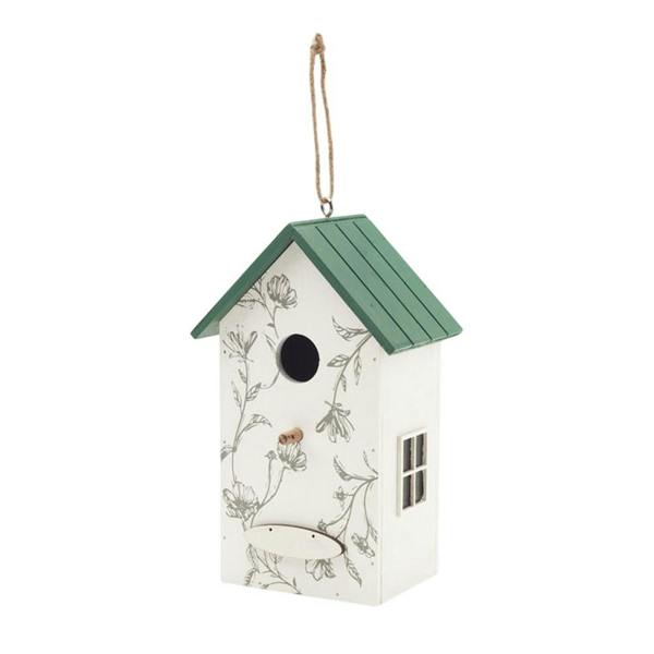 MidOcean Greenjay Plywood Wild Bird House - White/Green - 