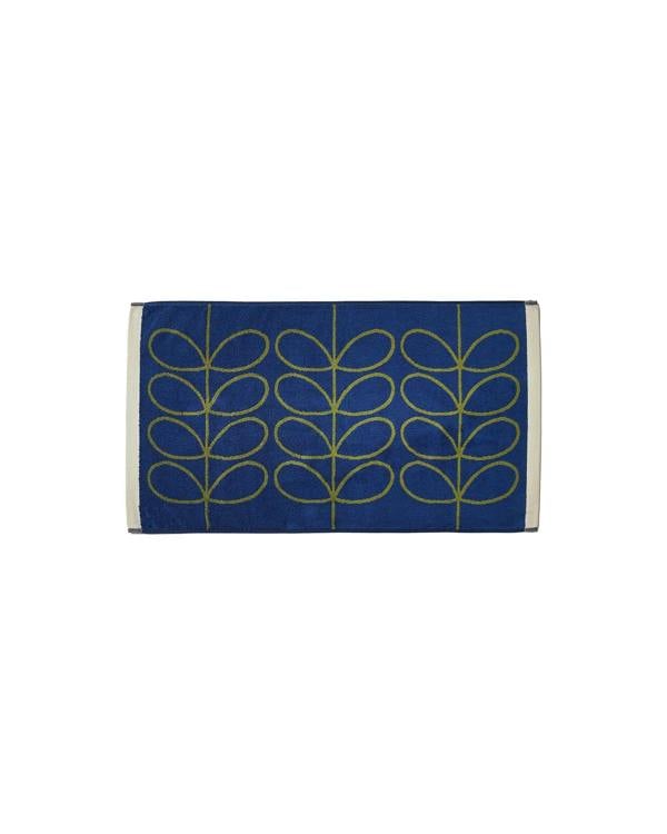 Orla Kiely Linear Stem Navy-Olive Bath Mat 50x90cm