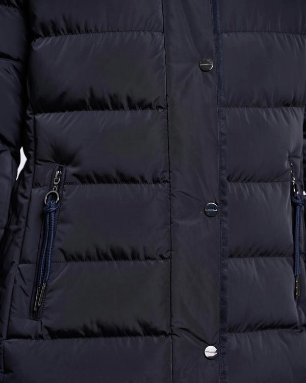 Rino & Pelle Nusa Womens Padded Coat With Detachable Hood - Dark Navy | CHO | Designer Womens Padded Coat