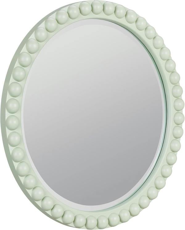 Statement Furniture Cromwell Round Wall Mirror with Bobbin Design Wooden Frame 77cm