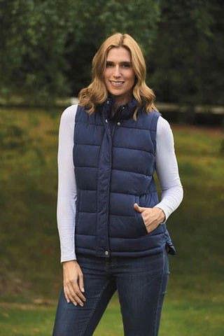 Slim lady wearing champion vermont padded gilet