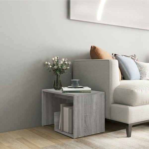 Berkfield Side Table Grey Sonoma 59x36x38 cm Engineered Wood