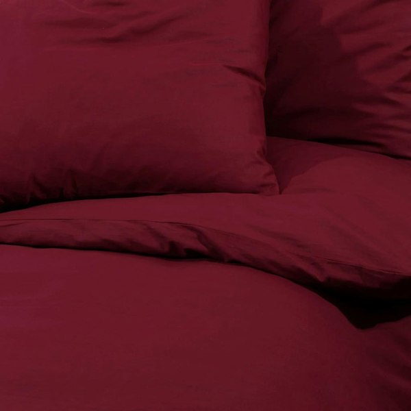 Berkfield Duvet Cover Set Bordeaux 240x220 cm Light-weight Microfiber