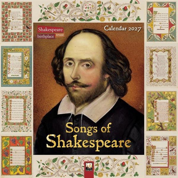 Songs of Shakespeare Calendar 2027, Wall Calendars, Month To View, Lifestyle, Gift