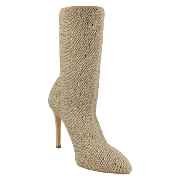 Anne Michelle Ladies Anne Michelle High Heel Diamante Studded Calf Boots