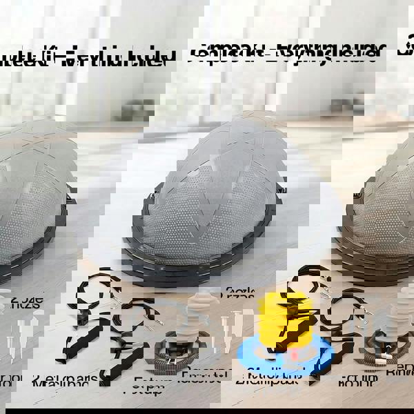 Centra Half Balance Ball Trainer with Resistance Band Core Trainer Strength Gym