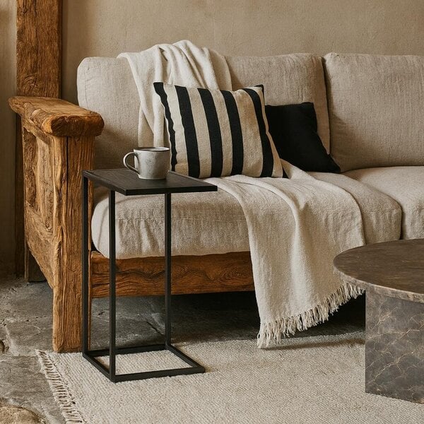Wyld Haus El Paso Black Metal Side Table Metal Base