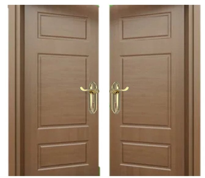 EDH Door Hardware Askworth Brass Plate Internal Lock Door Handles+ 3 Lever Mortice Sash Lock-170mm