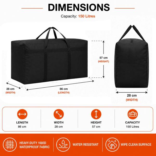 Extra Large Waterproof Storage Bag (1680D) 150 Litre OLPRO