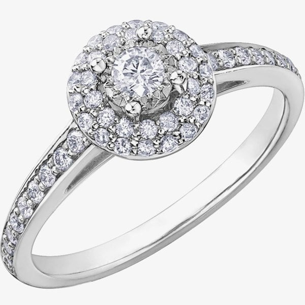 T. H. Baker 9ct White Gold 0.45ct Diamond Ring 30757WG/45-10