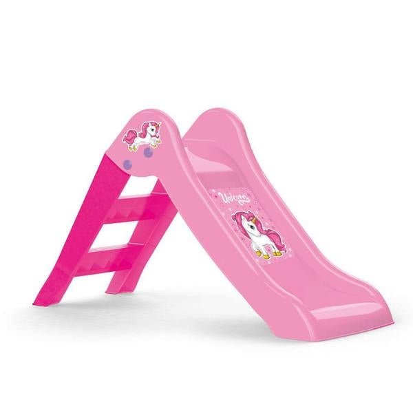Dolu Unicorn Kids Girls My First Slide, Indoor Outdoor Garden Toy Playground - Pink