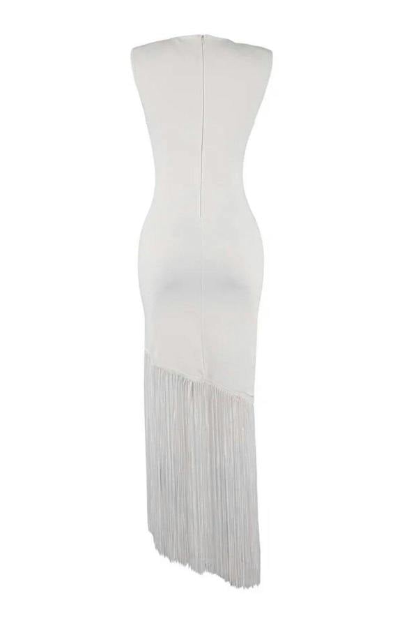 WOVCOR Tassel Detail Knitted Evening Dress