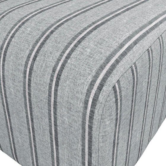 Wyld Haus Malmo Grey Stripe Upholstered Square Pouffe