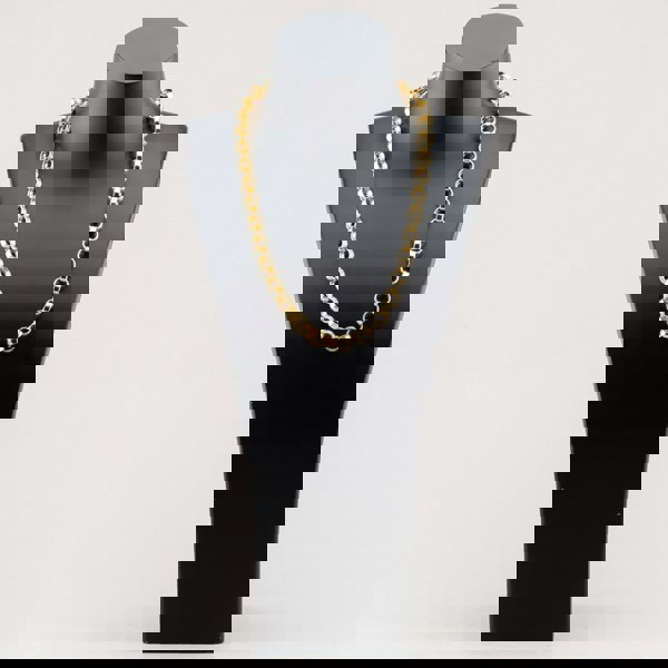 T. H. Baker Sterling Silver Gold Tone 22 Inch Patterned Belcher Chain S1075Y-22