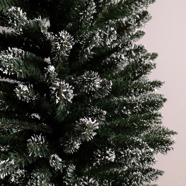 Samuel Alexander 6.5ft (2m) Pencil Style Slim Snow Tipped Artificial Christmas Tree in Green