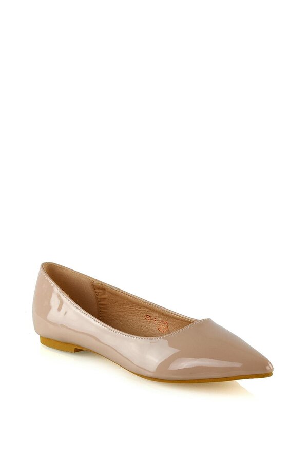 XY LONDON Slip on Pointed Toe Flat Ballerina Pump Shoes