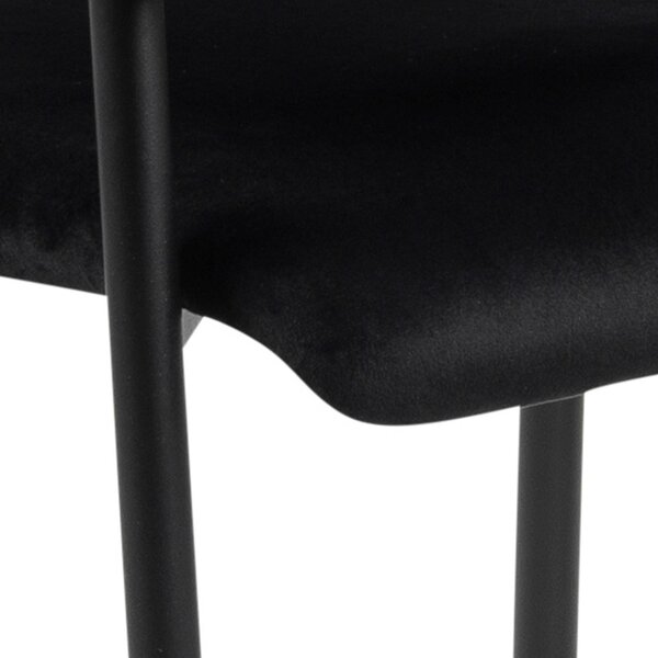 Wyld Haus Set of 2 Haderslev Black Upholstered Dining Chair with Armrest