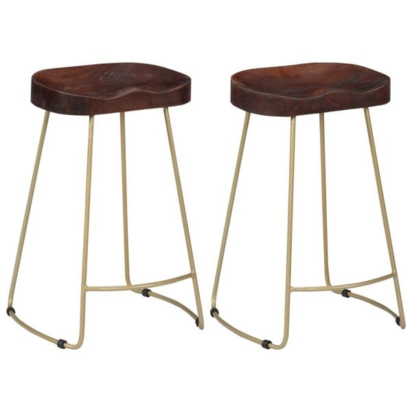 Berkfield Gavin Bar Stools 2 pcs Solid Mango Wood