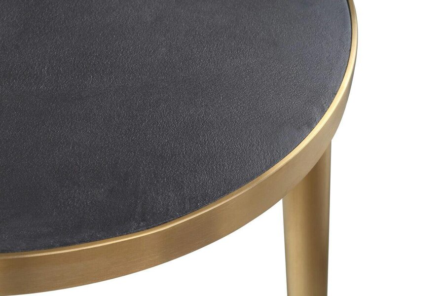 Wyld Haus Austria Black and Brass Round Side Table