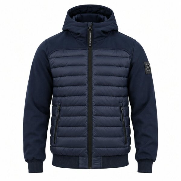 Marshall Artist Avondale Hybrid Jacket Navy