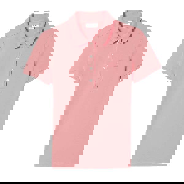Lacoste Womens/Ladies Mini Pique Stretch Slim Polo Shirt - Pink - 