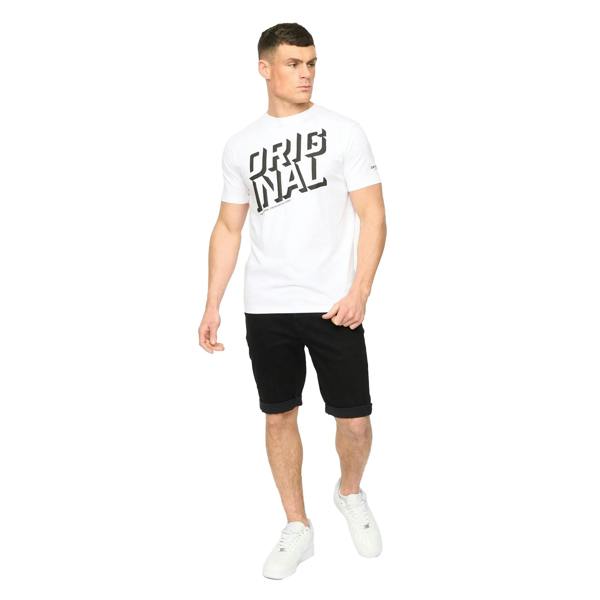 Crosshatch Mens Youlgreeve Denim Belted Shorts - Black Wash - 