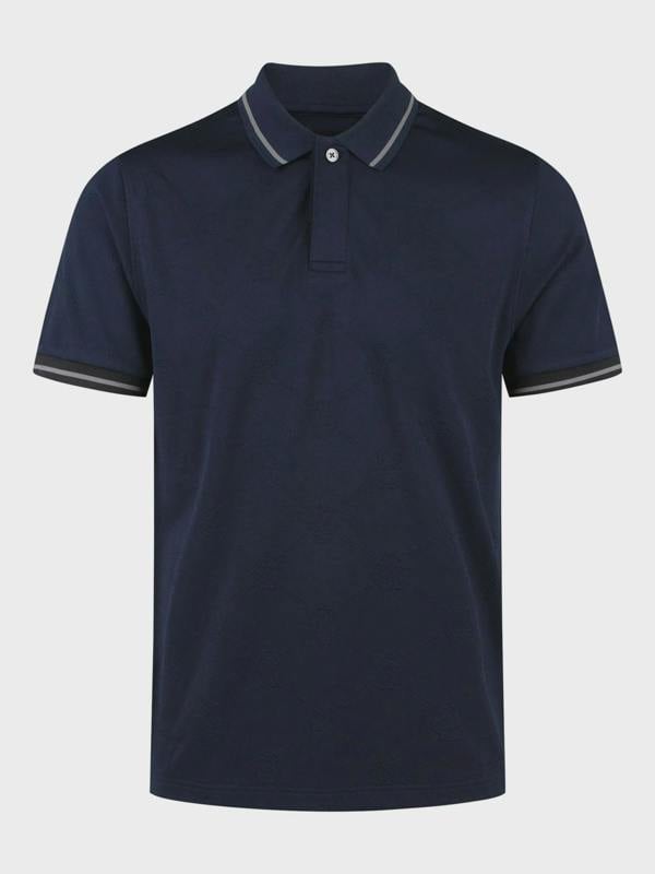 Luke 1977 LUKE1977 Saxon textured Polo Shirt - Navy Blue