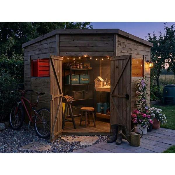 Dunster House Overlord Modular Corner Shed W8' x D8' / W2.4m x D2.4m, Superfelt Included