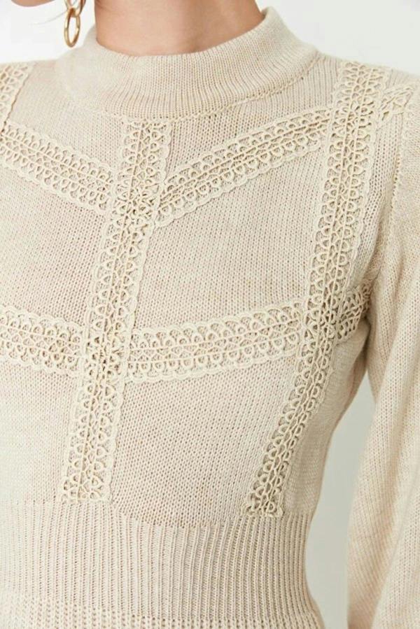 WOVCOR Mini Knit Lace Dress