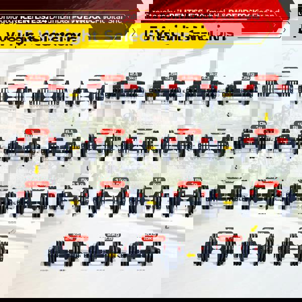 Strongology RELENTLESS24 Adjustable Dumbbell Pair (2.5-24kg) and POWERDOCK Stand 15-in-1 Quick-Select Weights Home Gym Bundle