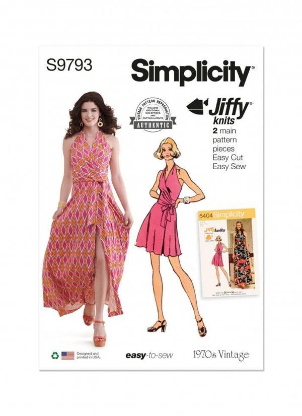 Simplicity Sewing Pattern 9793, Dresses, Vintage Style for Women, K5 (8-10-12-14-16) - Easy